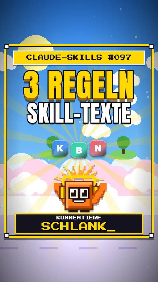 Cover von Claude-Skills Nr. 097: 3 Regeln Skill-texte