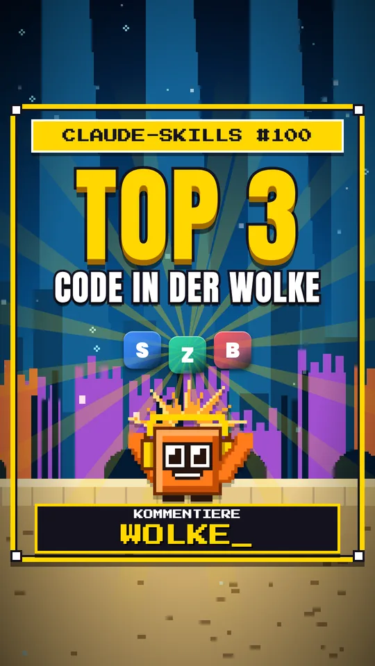 Cover von Claude-Skills Nr. 100: Top 3 Code In Der Wolke