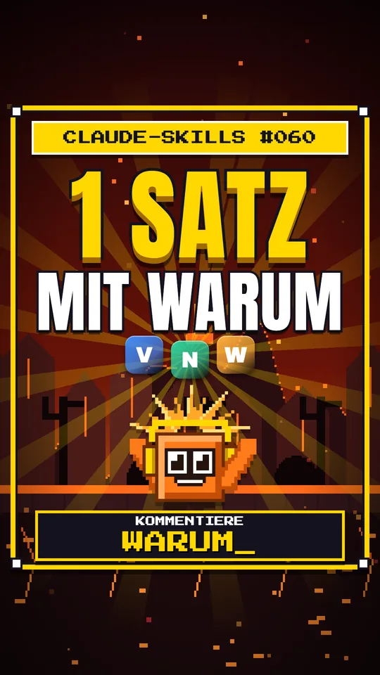 Cover von Claude-Skills Nr. 060: 1 Satz Mit Warum