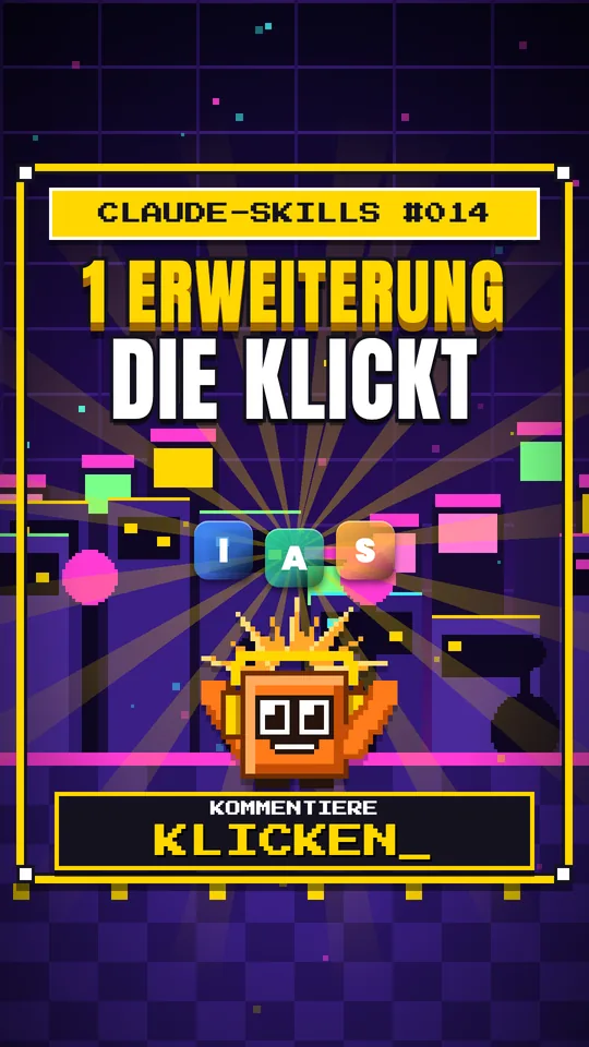Cover von Claude-Skills Nr. 014: 1 Erweiterung Die Klickt