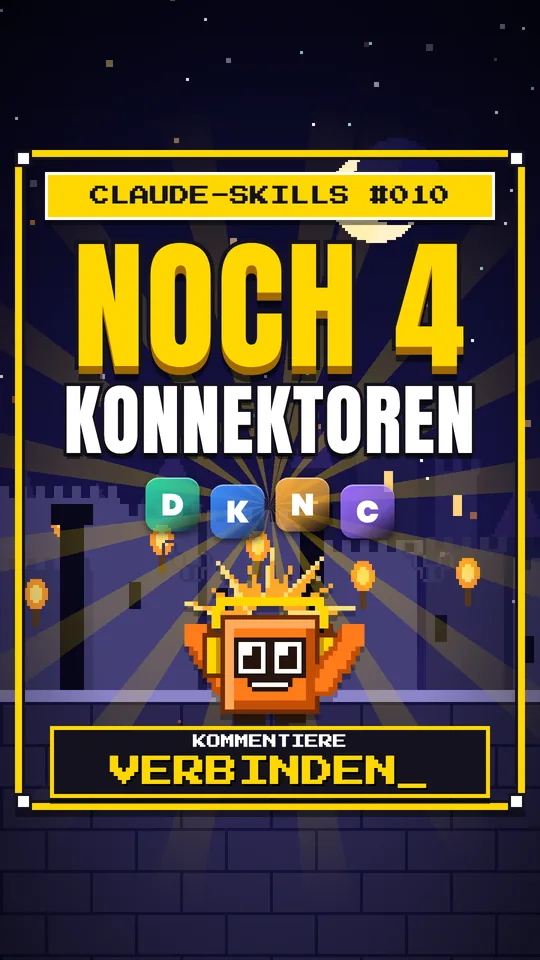 Cover von Claude-Skills Nr. 010: Noch 4 Konnektoren