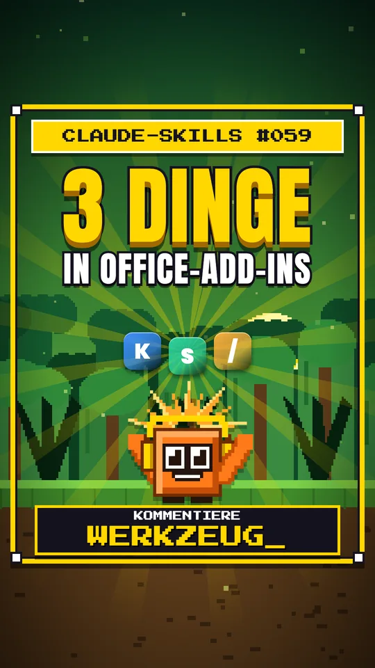 Cover von Claude-Skills Nr. 059: 3 Dinge In Office-add-ins