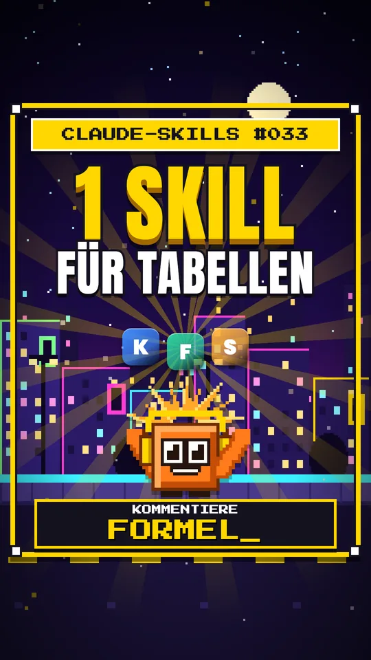 Cover von Claude-Skills Nr. 033: 1 Skill Für Tabellen