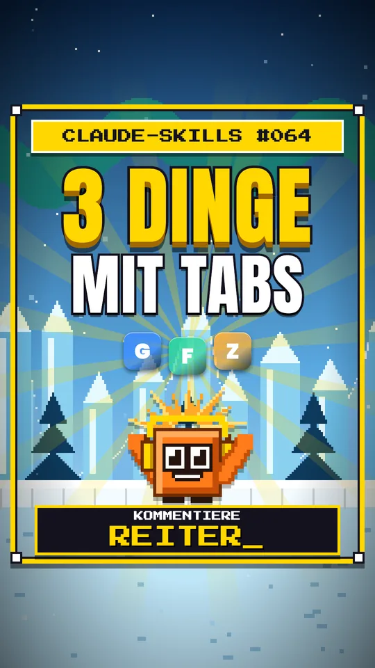 Cover von Claude-Skills Nr. 064: 3 Dinge Mit Tabs