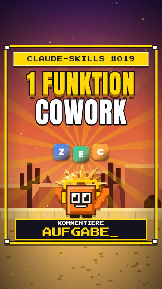 Cover von Claude-Skills Nr. 019: 1 Funktion Cowork