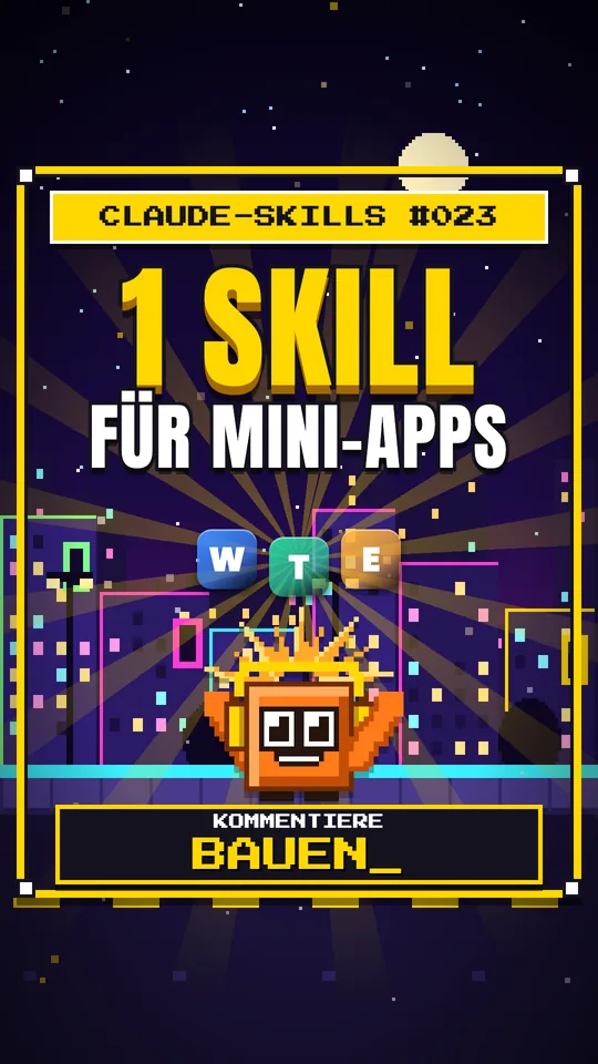 Cover von Claude-Skills Nr. 023: 1 Skill Für Mini-apps