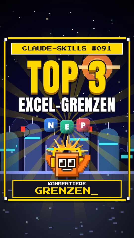 Cover von Claude-Skills Nr. 091: Top 3 Excel-grenzen